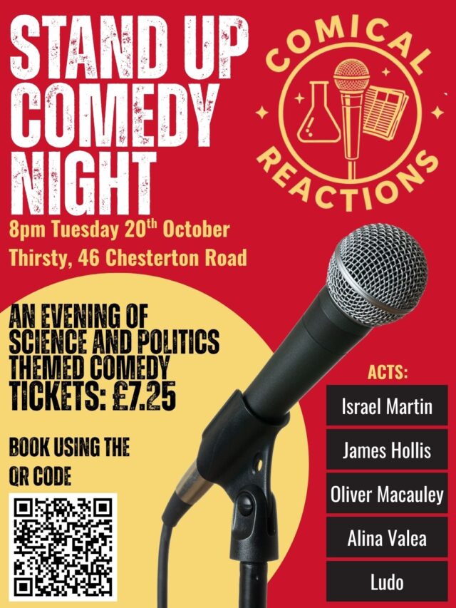 Comical Reactions – A night of science and politics themed comedy
